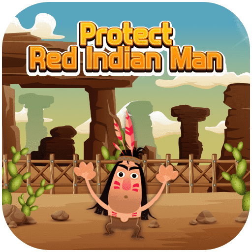 Play Protect Red Indian Man Game on Snepgames